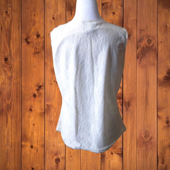 Kenar Women's Large Lace Floral  Coquette Boho Cottagecore Sleeveless Tie Accent - Picture 7 of 7